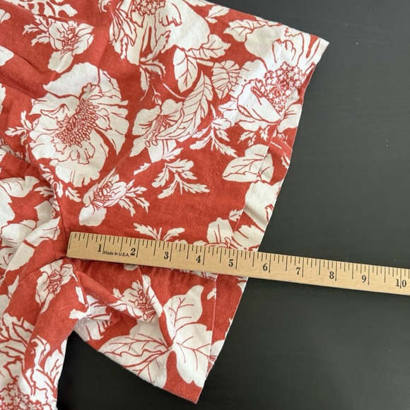 Old Navy Extra High-Rise Taylor Adjust Waist Floral Shorts Top Linen Set Small - Picture 16 of 16